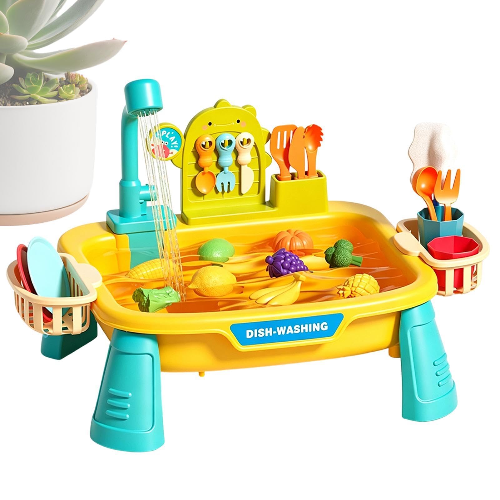 Per Bambini Con Acqua Corrente Giocattoli Sensoriali Elettrici Di Lavaggio | Tavolo Acquatico Esterno per Bambini Interno Esterno Cucina Bagno Giardino Scuola Materna