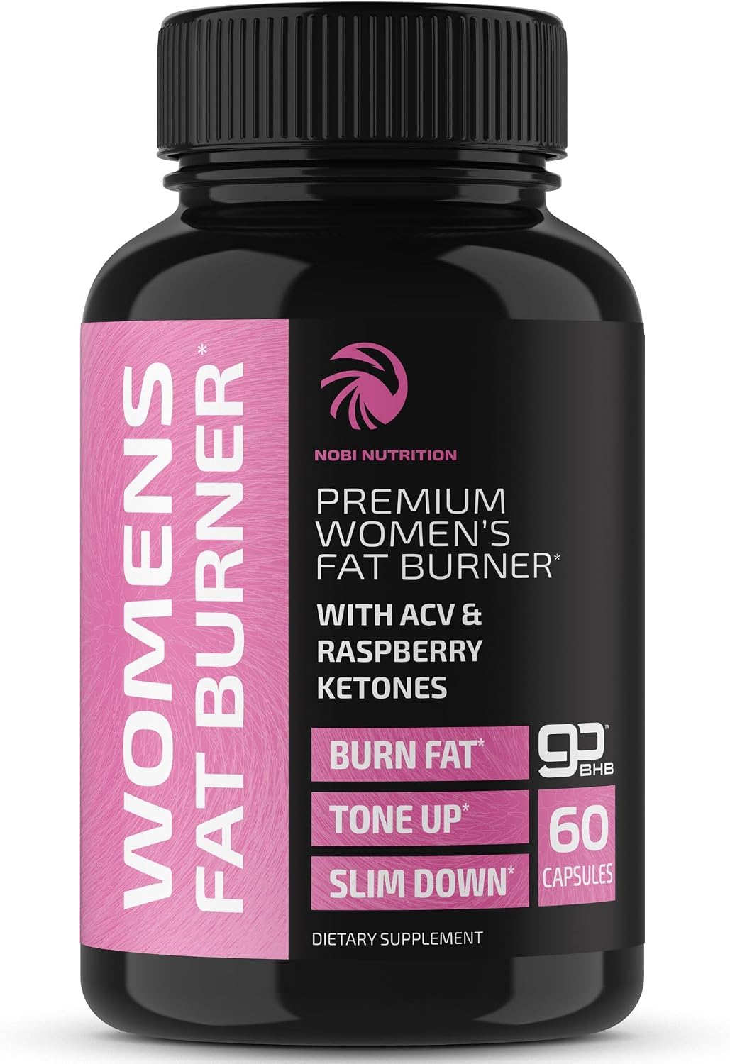 Fat Burner For Women | Weight Loss Support Supplement with Raspberry Ketones, Metabolism Booster & Appetite Suppressant | Diet Pills for Fast Energy with Keto goBHB Exogenous Ketones | 60 Capsules