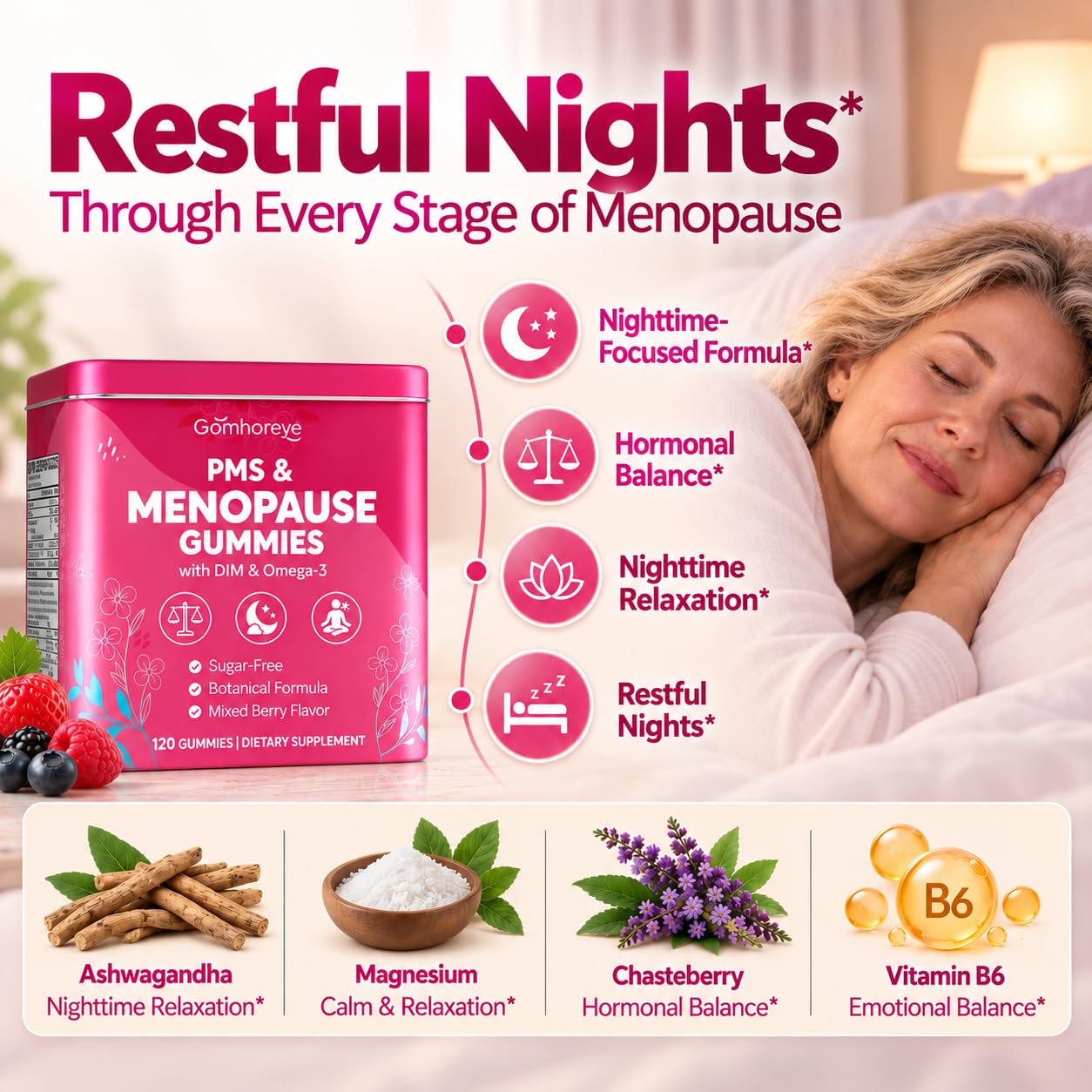 Menopause Supplements for Women, Hot Flashes Menopause Relief, — Amazon image 5