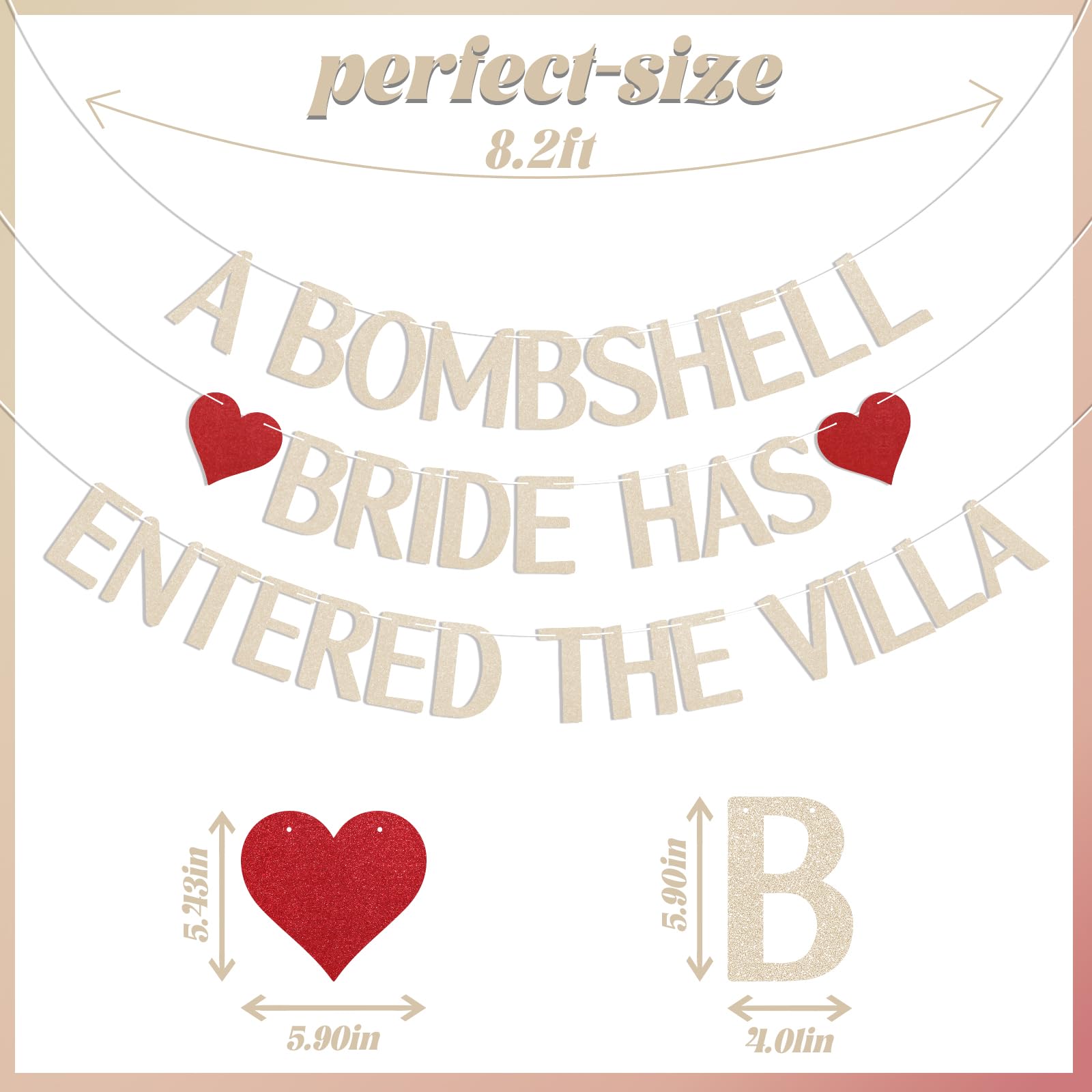 JeVenis Banner & Ballon-Set Für Junggesellinnenabschied – 'A Bombshell Bride...', Mit Palmenring, Mylar