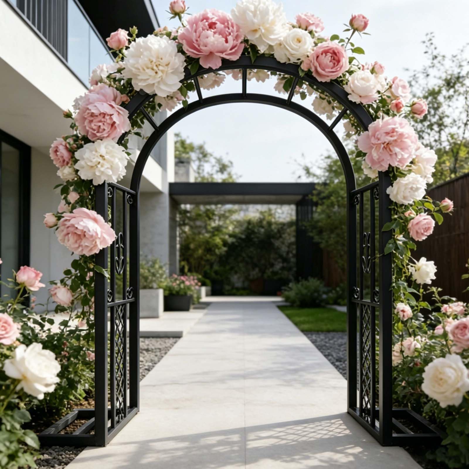 Durable Devorations Arches,Large Rose Trellis Pergola Arbour,Climber Weatherproof,Garden Decoration And Embellishment,For Party Ceremony Wedding Backyard Lawn Patio Courtyard