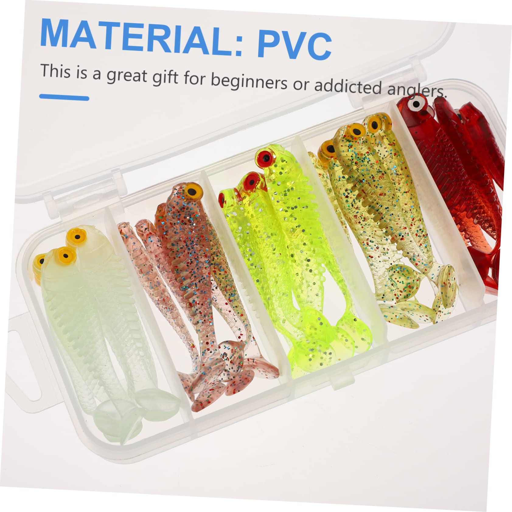 VANZACK Leurre Souple de Simulation appât pour Bar appât à manivelle appât Souple Caisse Rangement Caisse de Rangement leurres de pêche en Plastique leurres de pêche Souples PVC