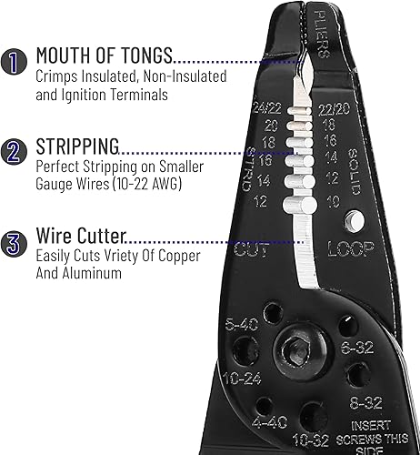 Vista 16 de Mr. Pen - Pelacables, 8 pulgadas, cortador de alambre, pelacables, herramienta de pelacables, pelacables, pelacables, herramientas de cableado
