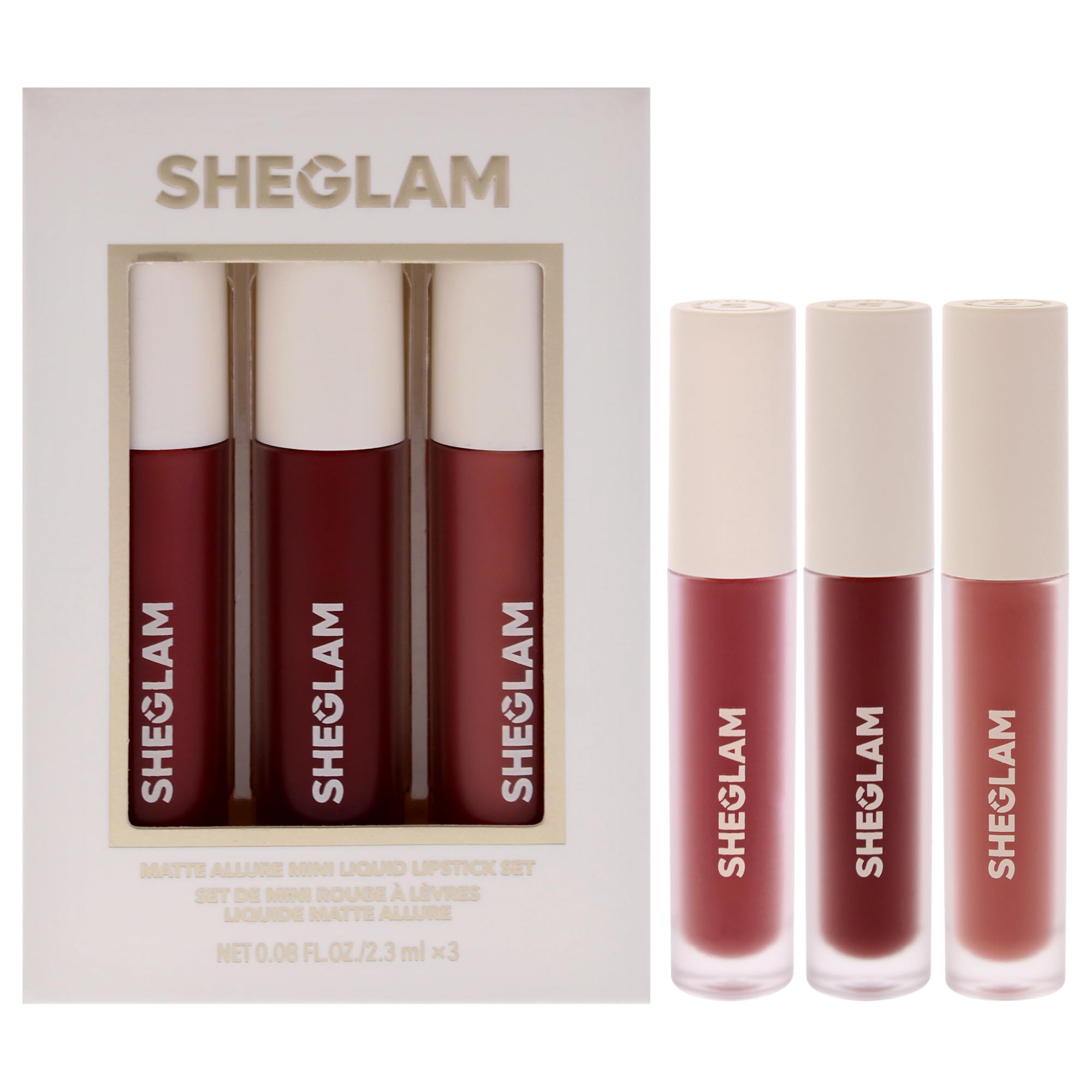 SHEGLAM Matte Allure Private Tourl Liquid Lipstick Set, 3 Pieces