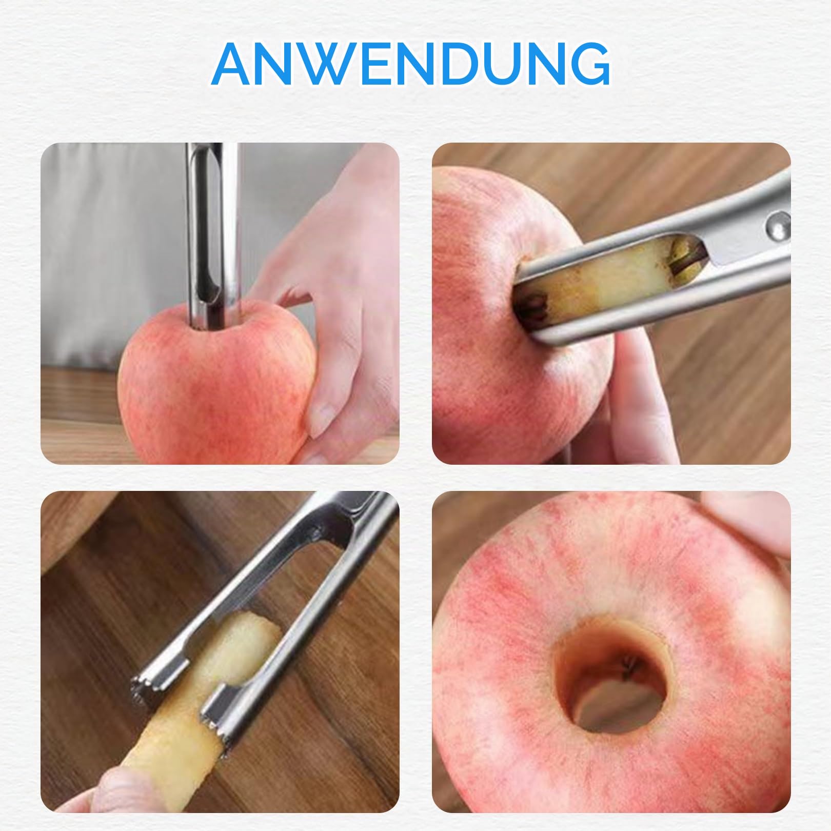 Apfelentkerner,Apfelausstecher Edelstahl,für Kerngehäuse Ausstecher Apfel