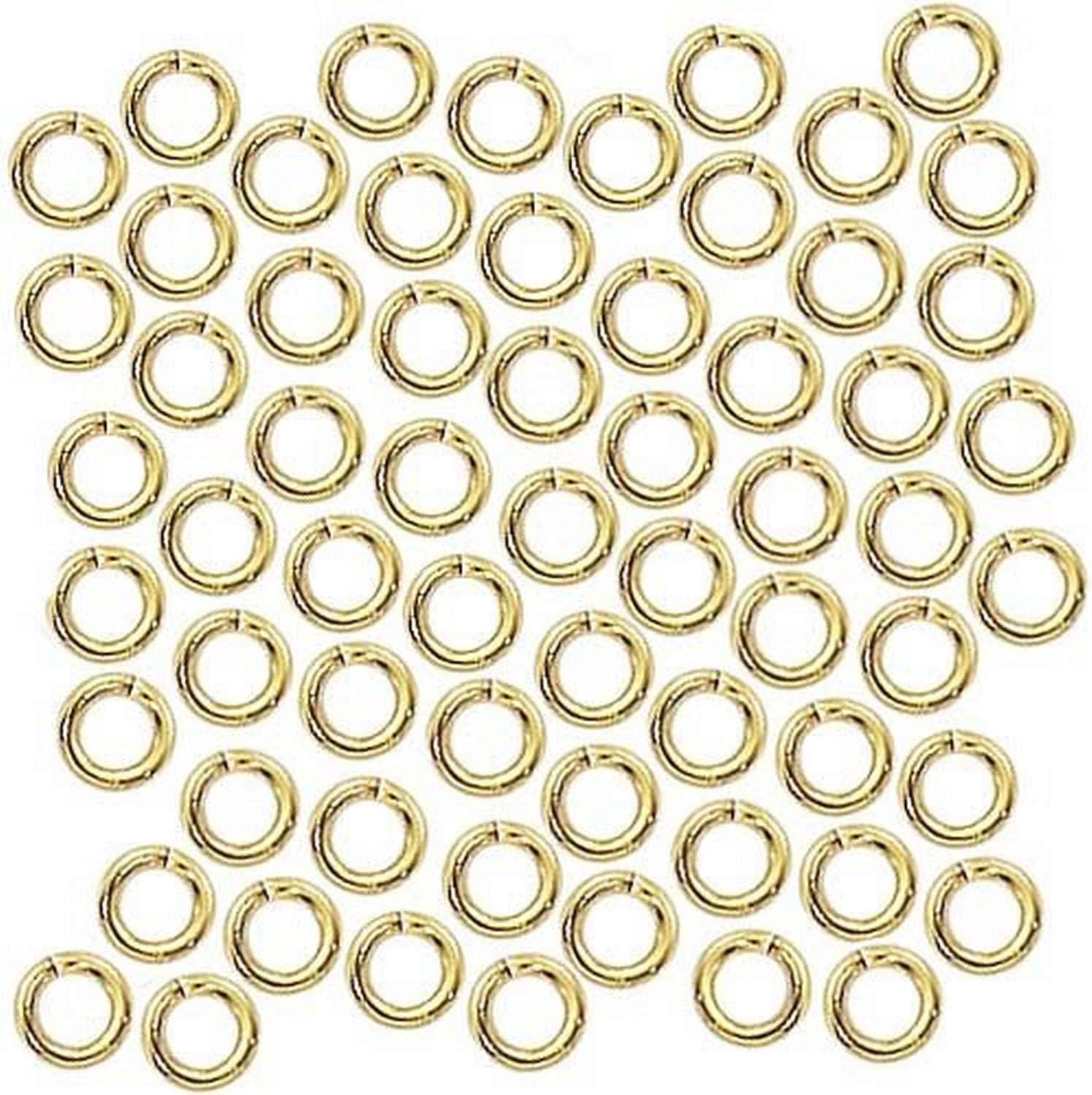 Beadaholique FJR-3914 JR/032X4/G 100-Piece Open Jump Rings, 4mm, 20-Gauge, 22K Gold Plated