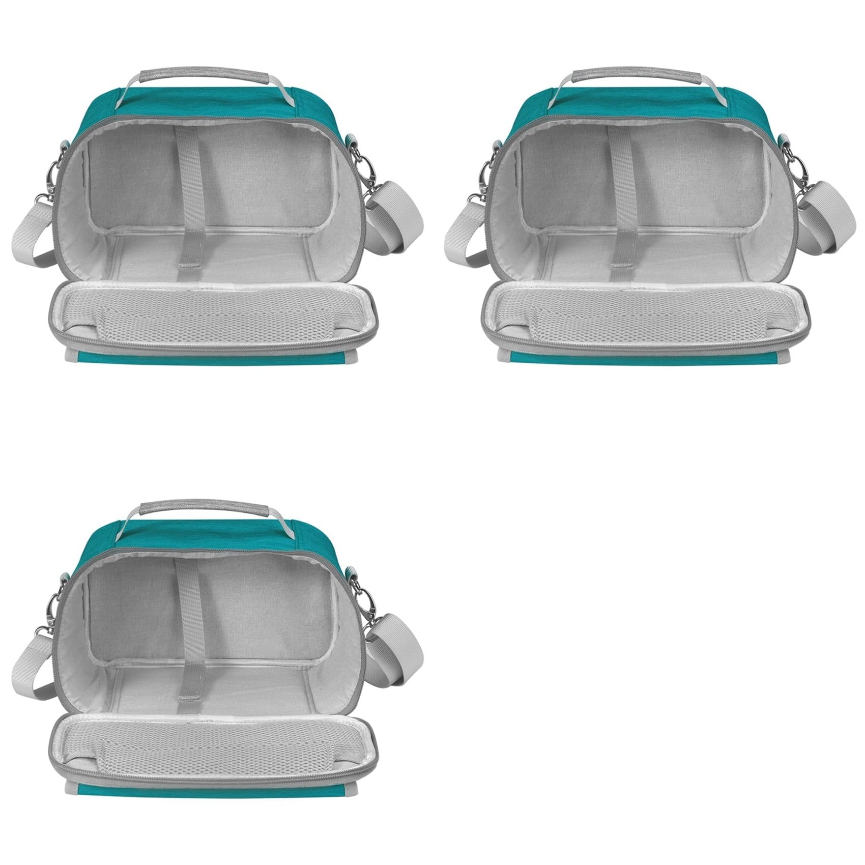 Étui de transport portable vert pour vos ateliers créatifs nomades lot de 3