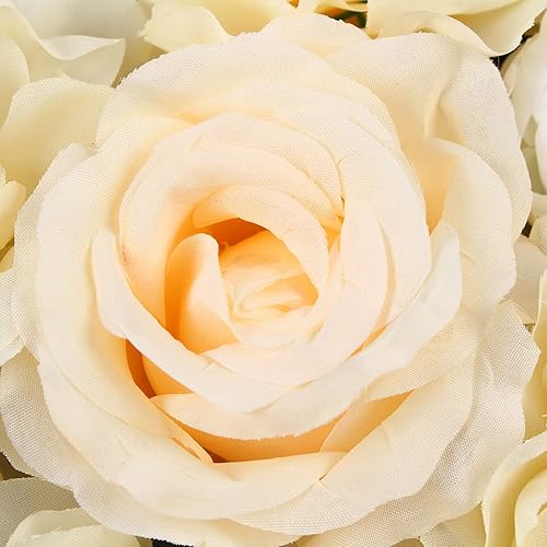 Miniatura 8 de 12 paneles de flores artificiales de 23.62 x 15.75 x 0.78 pulgadas, plantas de seto topiario, pantalla de privacidad adecuada para jardín al aire