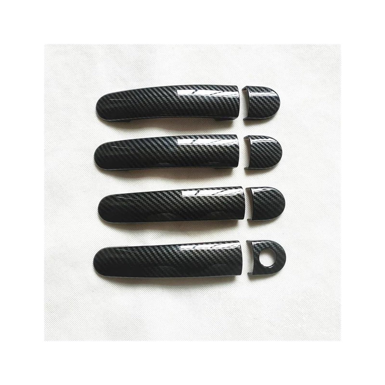 NVNZMFPPW for SEAT for Leon 1M MK1 1P MK2 for Cupra FR Accessories Door Handle Cover Trim Handles Covers Plastic Imitation Carbon Fiber(4DK-1)
