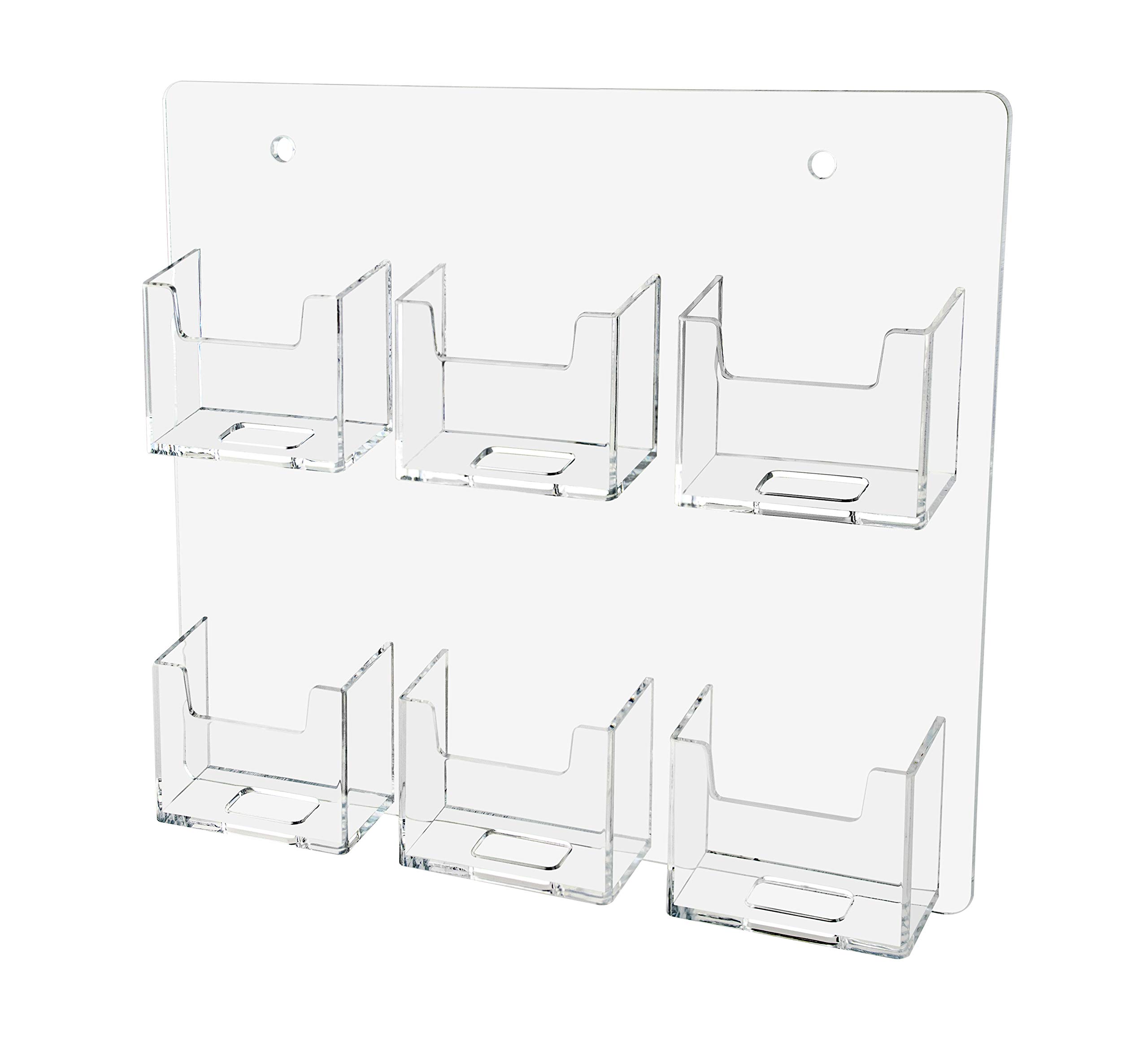 Amazon.com : Marketing Holders Vertical Business Card Rack Wall Mountable  Vertical 6 Pocket Gift Cards Multi Slot Holder Pack of 24 : Office Products