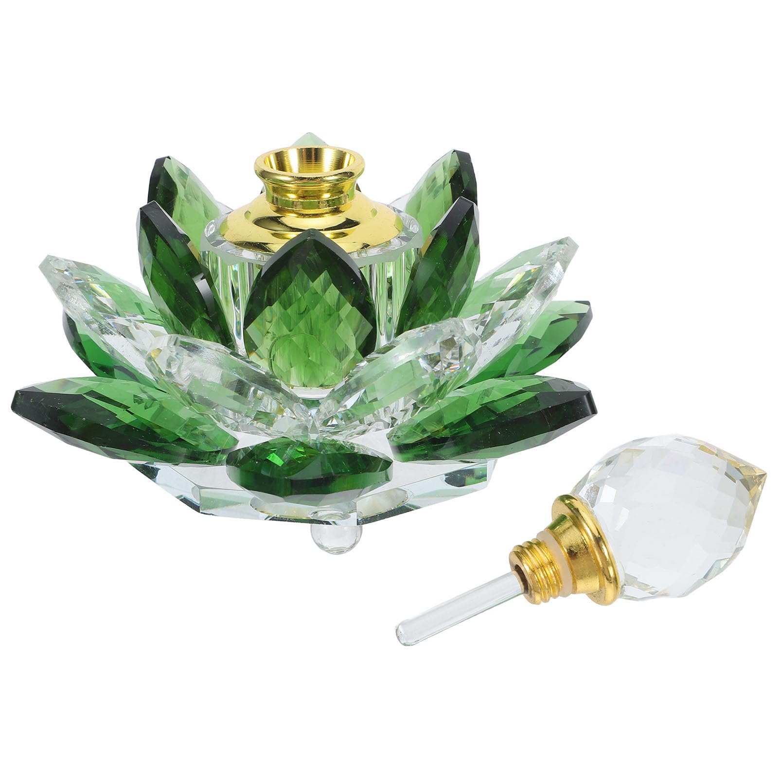 Flacon de parfum en verre lotus : sublimez votre coiffeuse avec une touche chic