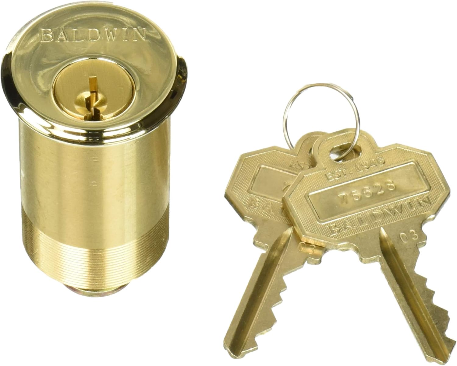 Baldwin 8328 2" Mortise Cylinder C Keyway, Satin Black