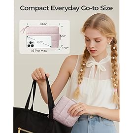 BAGSMART Small Makeup Bag, Puffy Portable Cosmetic Pouch with Charm Zipper, Water-Resistant Travel Organizer for Women (Camel, Small)