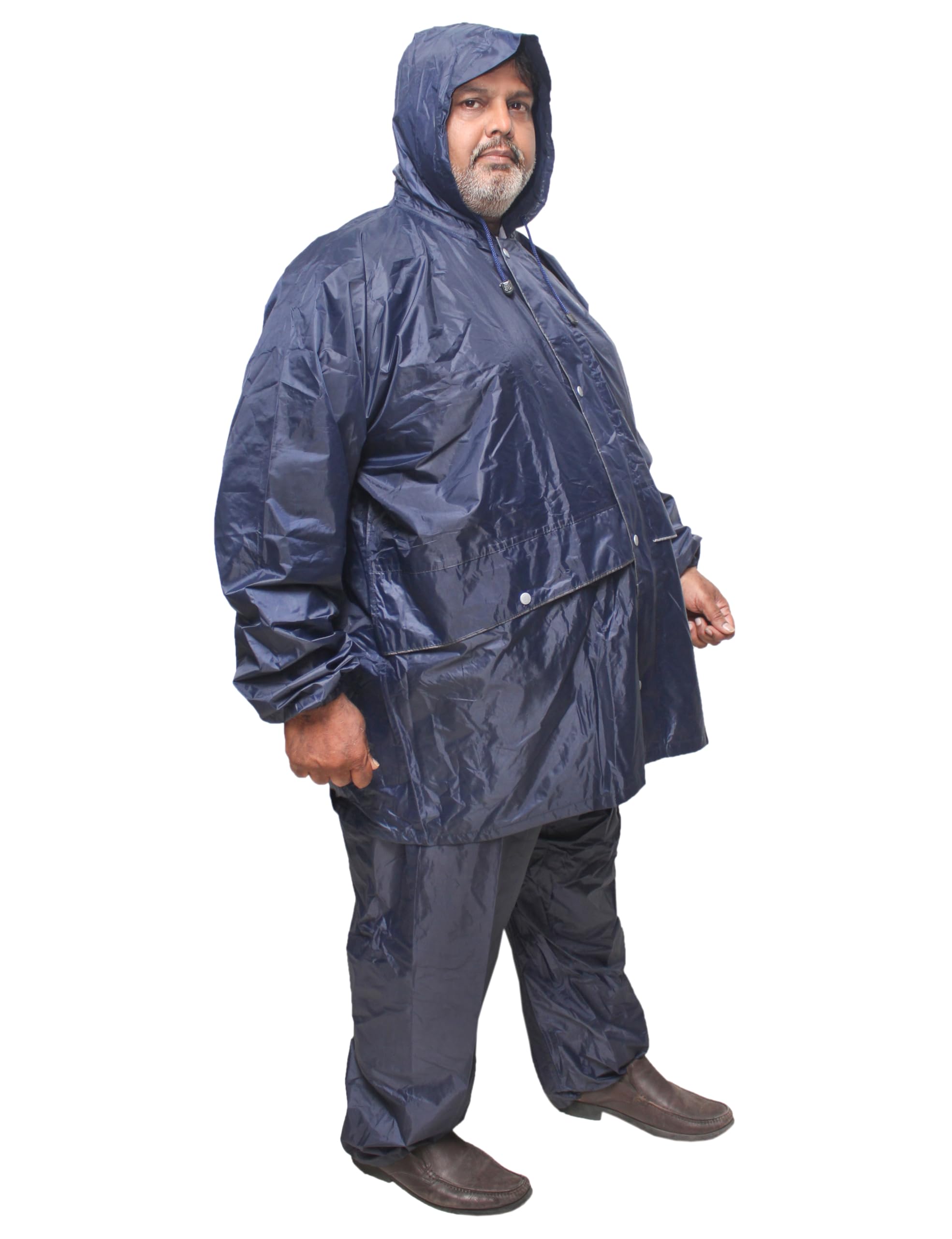100% Waterproof Taping Raincoat/Rainsuit/Rainwear for Men, Sturdy, Reusable, Suited for Plus Size
