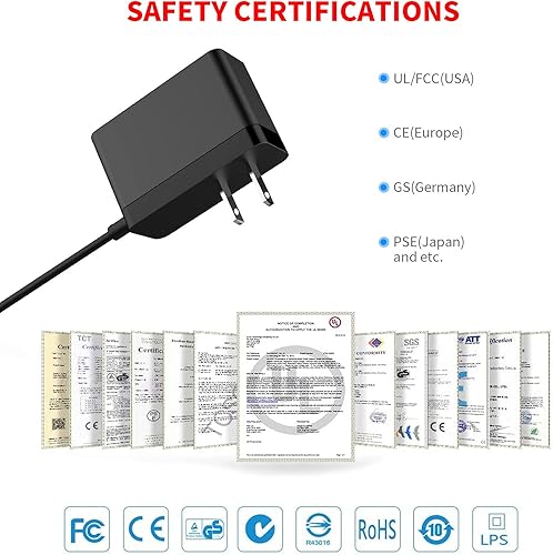Miniatura 5 de MEROM Cargador para Shark VACMOP Pro inalámbrico de piso duro, repuesto de trapeador de vacío VC200 UM200 VM20026 VM200C UM205 VC205 Serie Adaptador