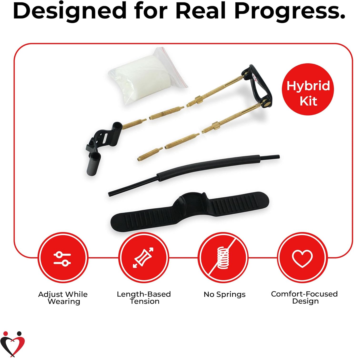 LeLuv Slider Penis Extender - Regular Deluxe Kit Discreet Daily Wear Adjustable Penis Stretcher with Threaded Tension Rods, Penis Sleeves, and Silicone Straps - Penis Stretching Device - Black & Gold