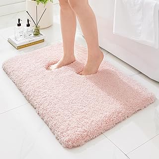 ILANGO Pink Bathroom Rugs 24