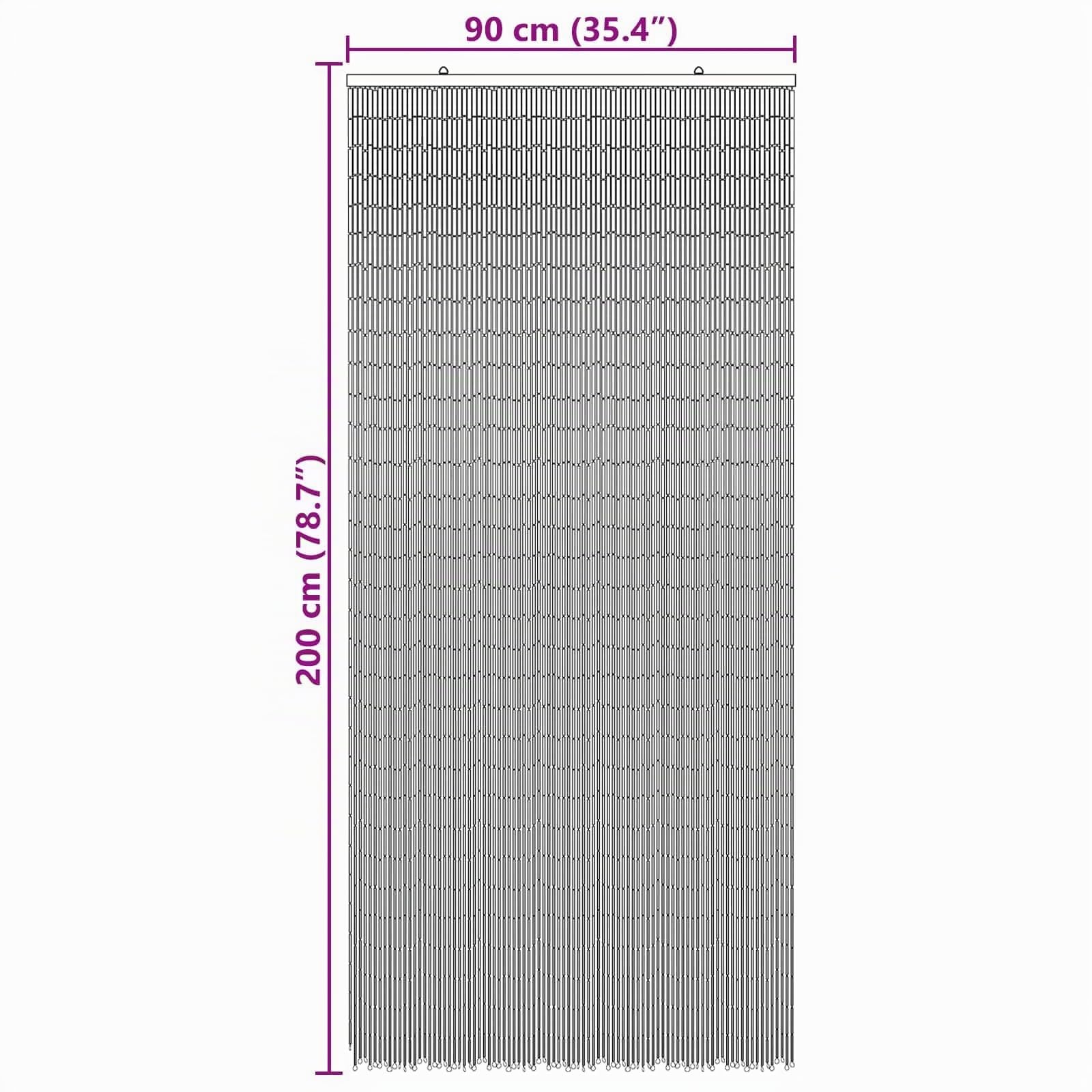 vidaXL Insektentürvorhang Mehrfarbig 200 x 100 cm Bambus