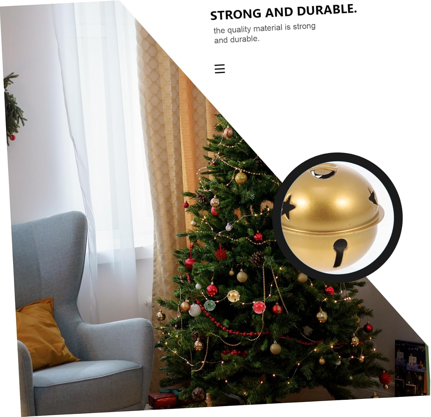 40pcs Christmas Bell Hanging Ornaments Snowflake Design for Tree Wall Window Decor for Holiday Festivities and Decorations