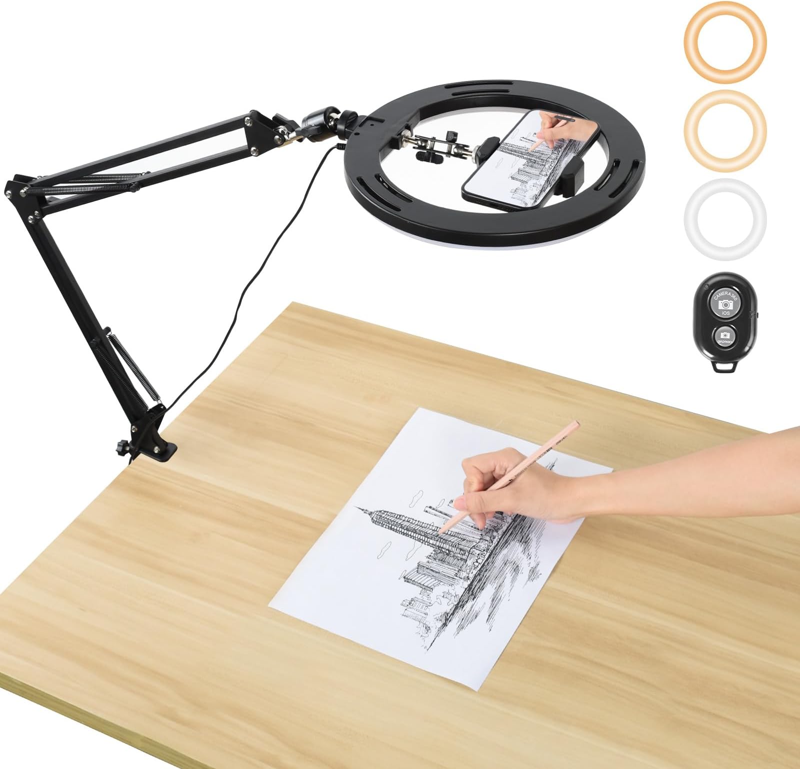Ring Akku WISAMIC 45,7 Cm LED-Ringlicht Mit Stänr: Produktbild-Vorschau 10