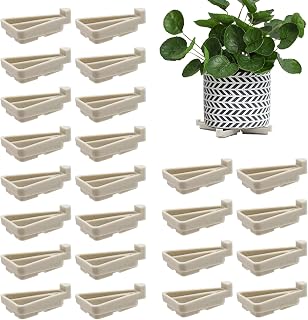 Anxingo 24Pcs Fower Pot Feet for Outdoor Planters, Invisible Breathable Pot Pads, Moisture-Proof Plant Pot Feet for Outdoor Indoor Garden Plants, Marble Colored