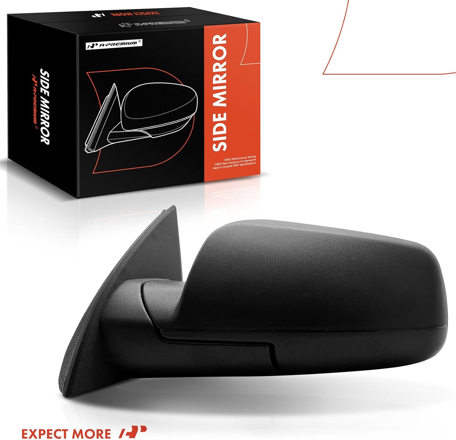 A-Premium Driver Side Power Door Mirror - Compatible with Chevrolet Equinox 2010-2011/2015-2017 - Non-Heated Manual Folding Black Outside Rear View Mirror - Replace# 23467282