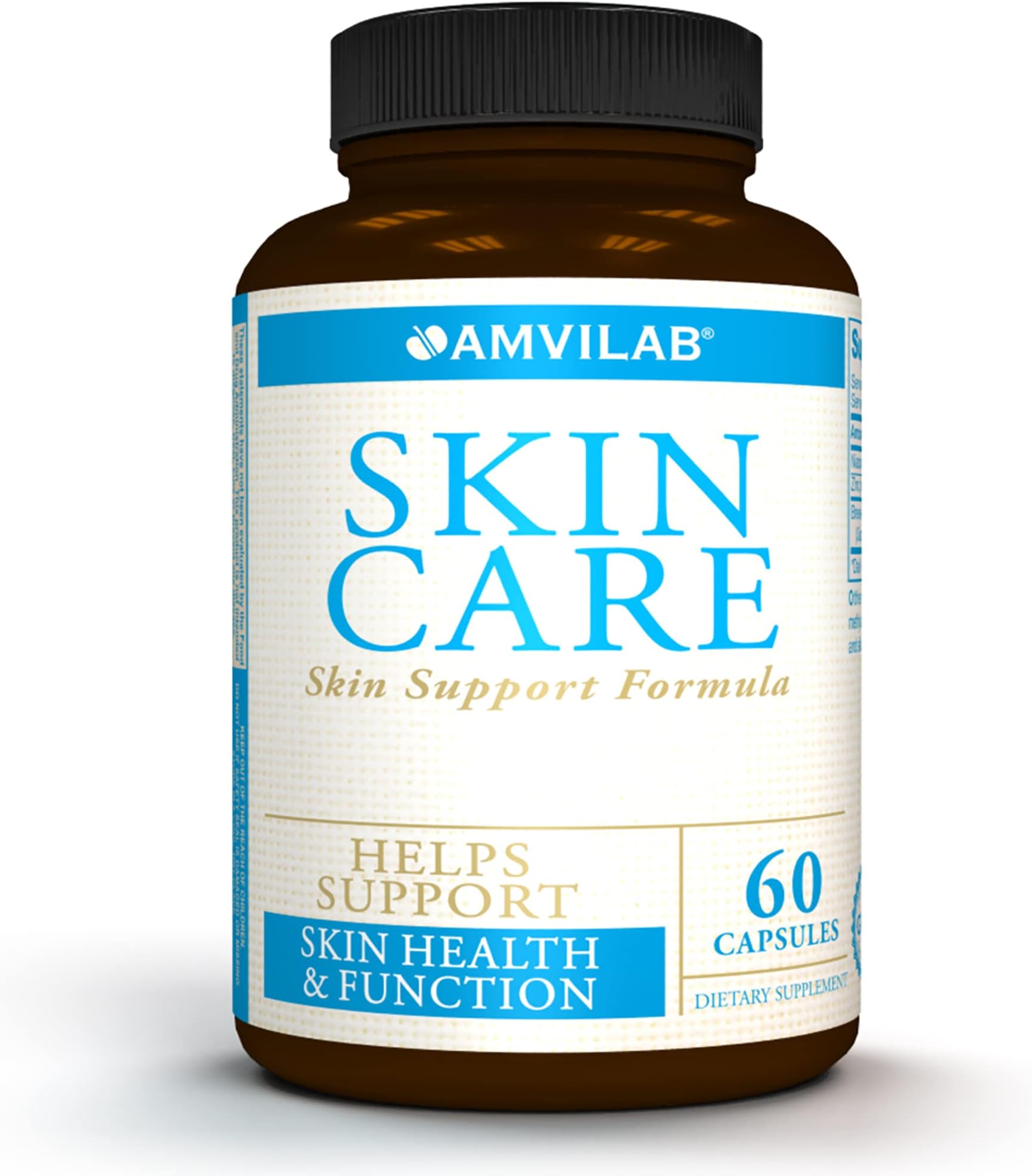 AMVILAB Skin Care: Niacinamide 500 mg | Brewer’s Yeast 250 mg | Zinc Oxide - Promotes Skin Health, Reduces Redness and Swelling, Recovers Acne Scars While Reducing Acne Breakouts - 60 Capsules