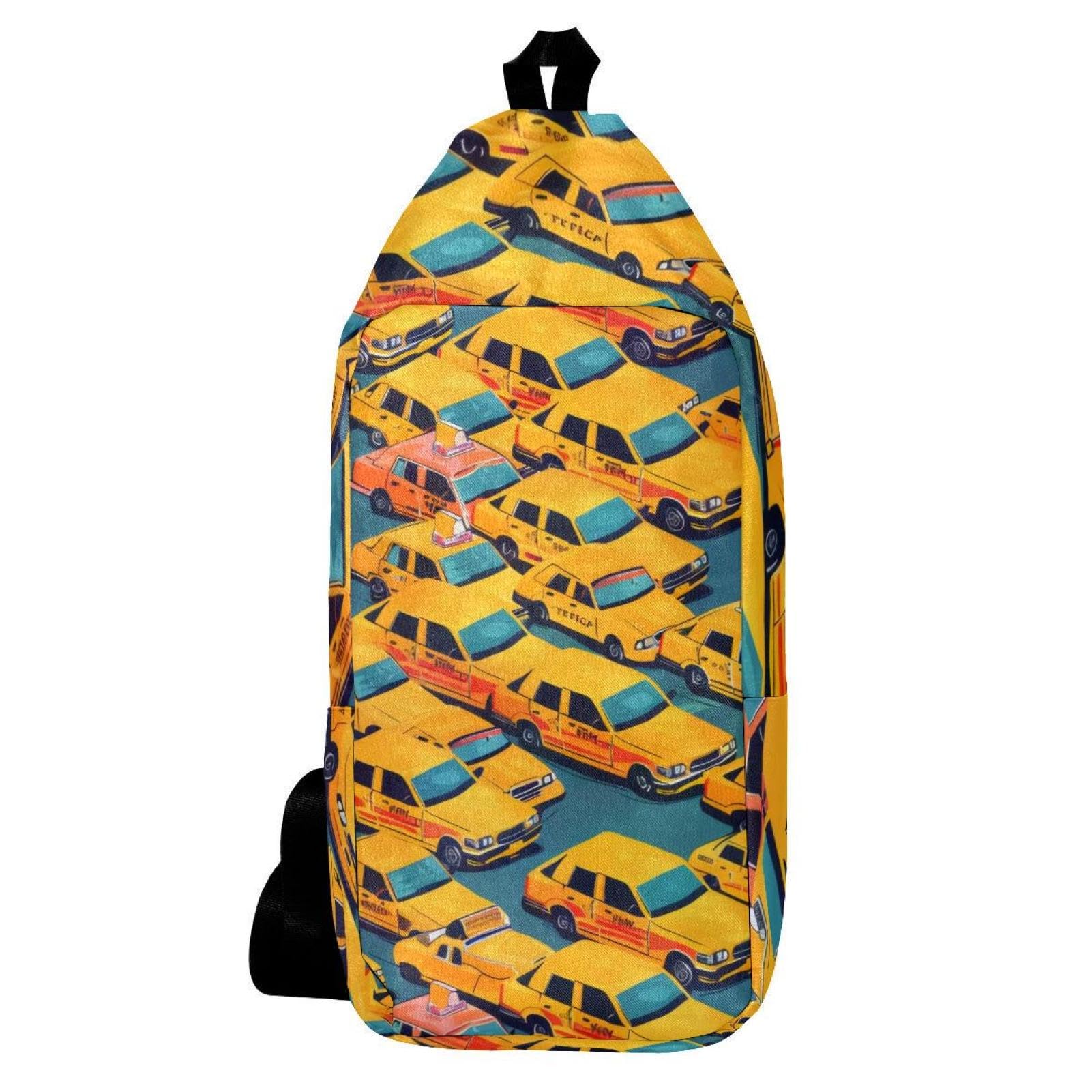 Sac à dos à bandoulière multicolore 16x36.5cm au design graphique original