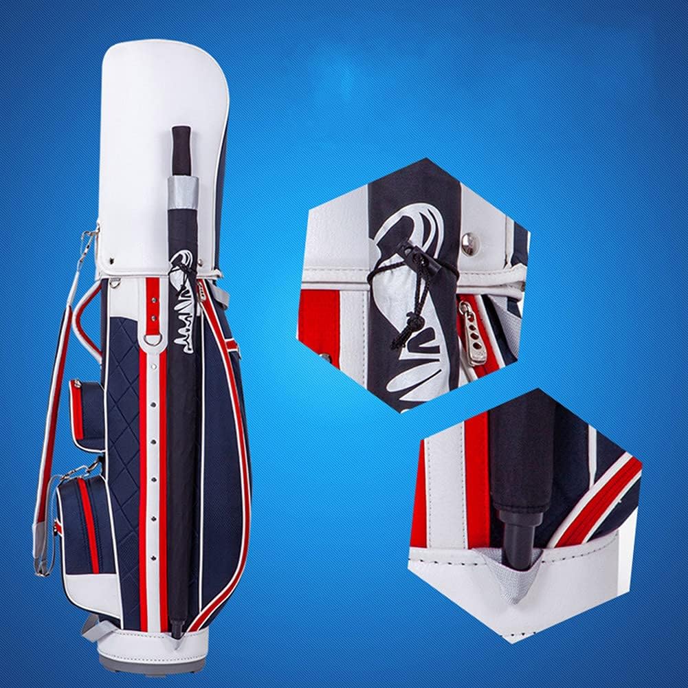 Golf Cart Bag for Men and Women,Lightweight Golf Travel Bag,Hold 14 Clubs,Waterproof PU Golf Staff Bag, Red, White, Black, Navy Blue