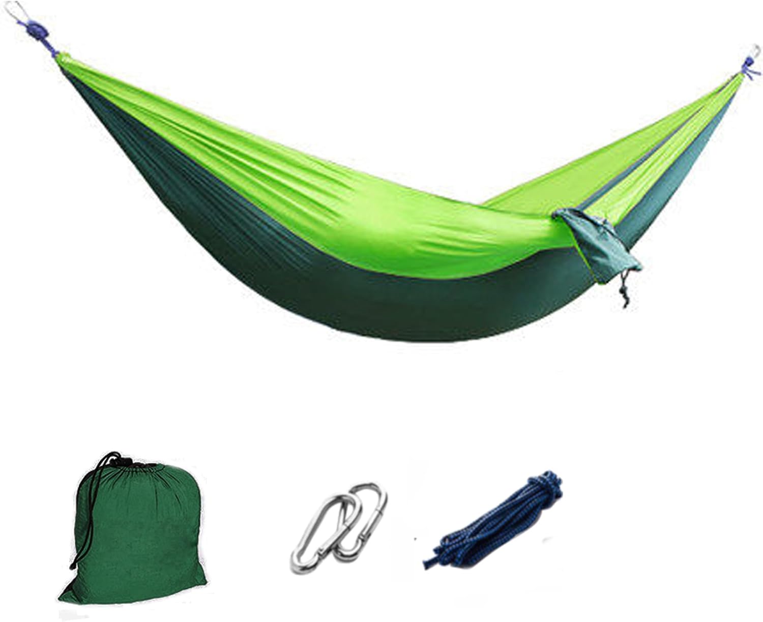 Suyi Double Camping Hammock Swing Set with Tree Straps and Carry Bag,Lightweight Portable Folding Nylon Parachute Hammocks for Travel Garden Outdoor Camp Hiking Backpacking