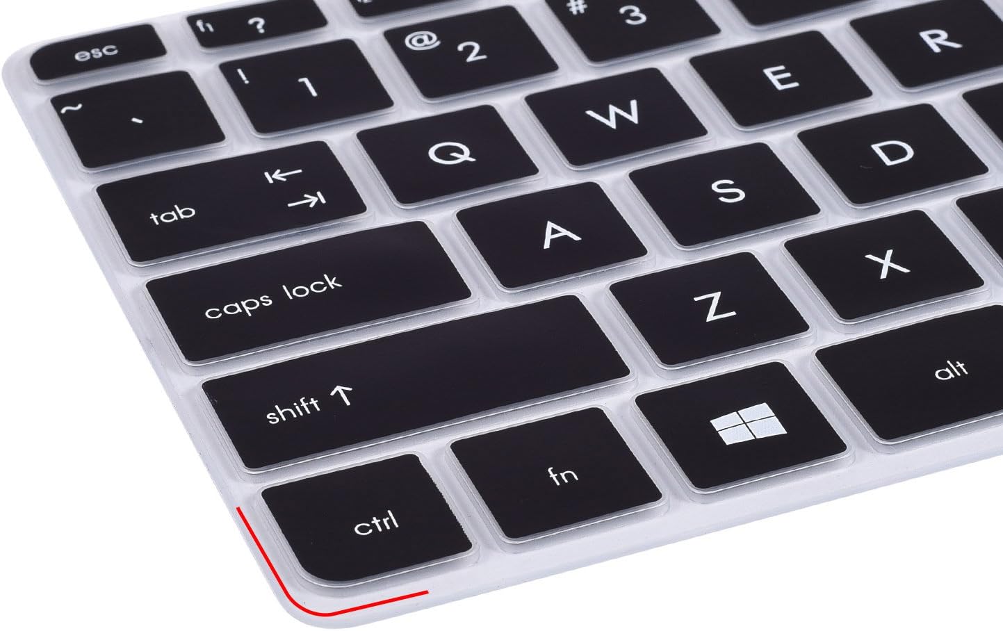 Keyboard Cover for 15.6" HP Pavilion 15-b 15-d 15-e 15-f 15-g 15-j 15-k 15-n 15-p 15-r 15-u m6-k m6-n, 17.3" Envy 17-j 17t-j 17-e m7-j - Compatible Models Listed in Product Description, Black