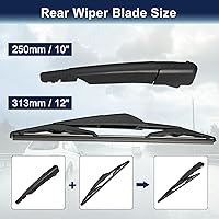 Vista 2 de X AUTOHAUX Juego de brazos de limpiaparabrisas trasero para Mini Cooper One R50 2001-2004 para Mini Cooper R53 2001-2004