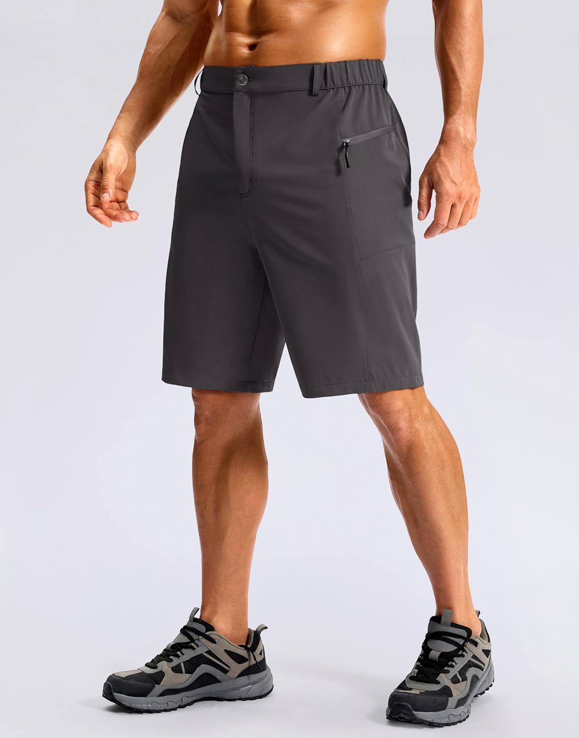 G Gradual Men's Casual Shorts 9" Lightweight Hiking Golf Zipper Pockets Stretch - Image 2