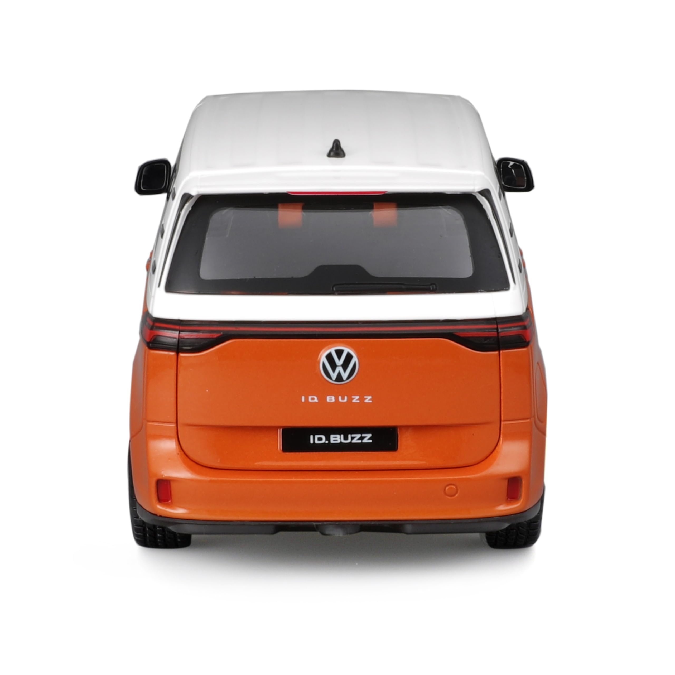 Maisto VW ID.Buzz (2023): Modelo de Coche a Escala 1:25, Maletero y Puertas móviles, Color Blanco y Naranja (532914O)