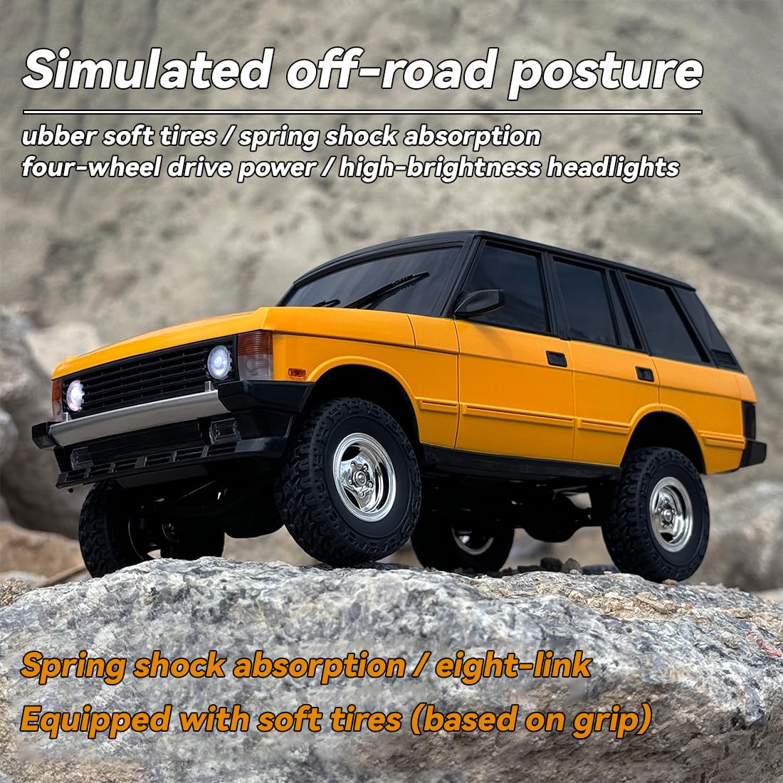 Skala 1/18 2,4 G 3CH 4WD Off-Road RC Model samochodu z rozkładanymi reflektorami, model pilota terenowego dla dorosłych, prezent dla chłopców (wersja RTR)