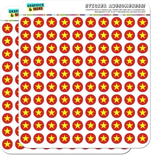 Vietnam National Country Flag 1/2" (0.5") Planner Calendar Scrapbooking Crafting Stickers - Opaque