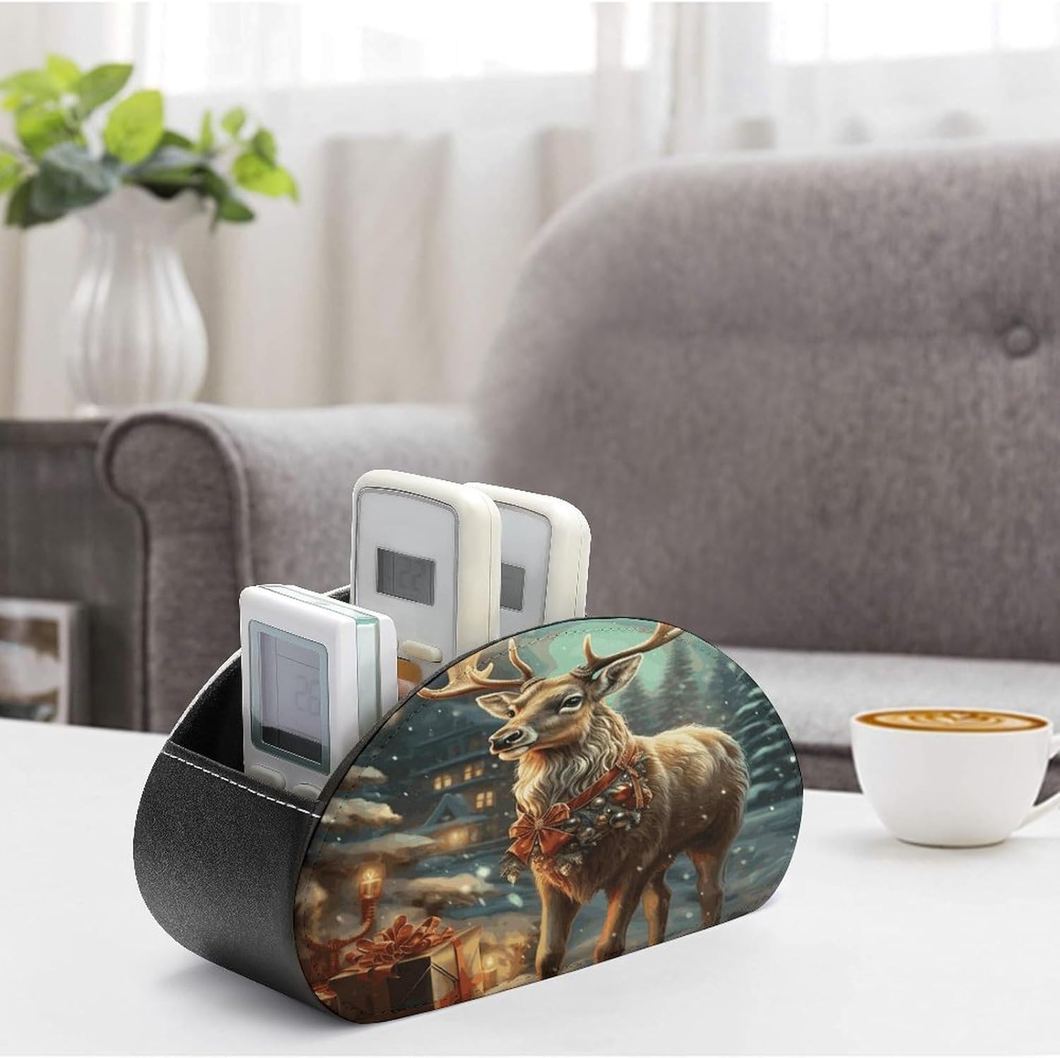 Christmas Gift Reindeer Desk Organizer Remote Control Holder image 4