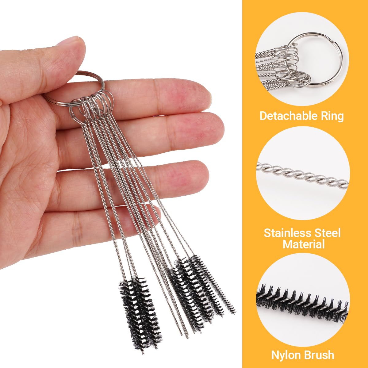 Juego Surtidores Carburador, 15 piezas M4 Surtidor Principal Carburador 40 44 46 48 50 52 54 56 58 60 65 70 75 80 85, Surtidores Carburadors con 12 cepillos de limpieza para Dellorto, Bing, GY6