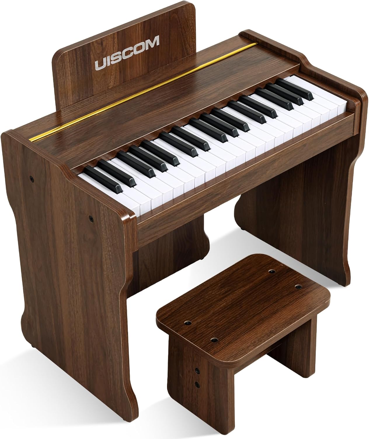 Kids Piano Keyboard, 37 Keys Digital Piano, Toddler Piano for Kids, Mini Baby Piano Toy, Kids Musical Instruments Sets, Wood Piano keyboard for kids Ages 3+,Walnut 910-Walnut