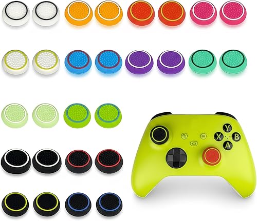 Vista 2 de 28PCS Optimized Silicone Thumb Grips & Joystick Caps for PS4/PS5/Xbox Controllers Accessories 14 Colors, Anti-Slip, Anti-Scratch & Enhanced Gaming