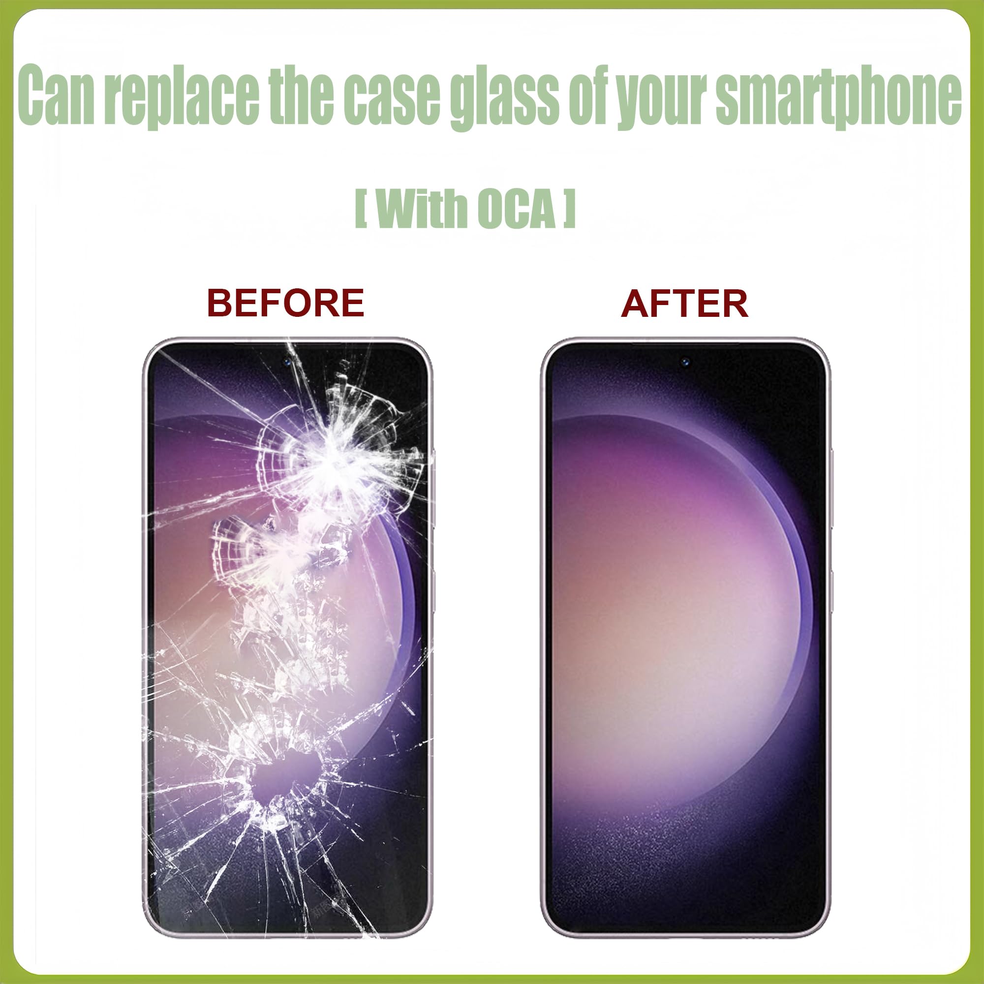 Kit de réparation d'écran en verre avant pour Samsung Galaxy Tab S5e [avec adhésif OCA] [pas d'écran LCD] 10,5" avec kit d'outils