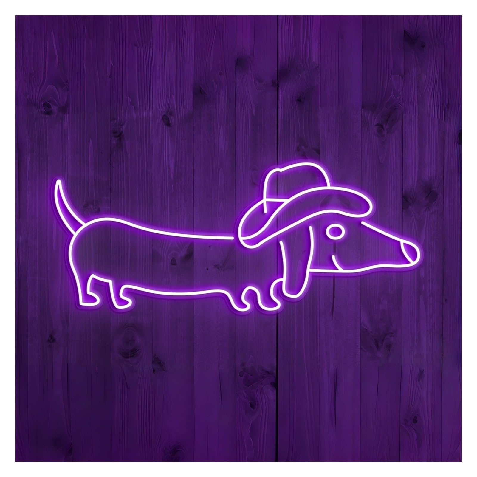 RONGCH Hanging Art Neon Signs Dachshund Dog Neon Sign, Suitable for Pet Shop Decor with Brightness Adjustable 50cm(G)
