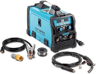MIG Welder, 140A Flux Core Welder, Wire Feeder Gasless Welder 110V with MIG Welding Gun, Work Cable & Clamp, 2lbs Flux-cored Wire and CEE Industrial Plug 16A
