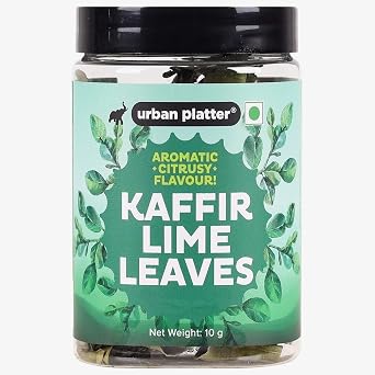 Urban Platter Premium Dried Makrut Lime Leaves, 0.35 Oz (10 g) | Product of India | Aromatic Citrus Leaves for Asian Cooking | Ideal for Soups, Curries, Stir-Fries & Tea