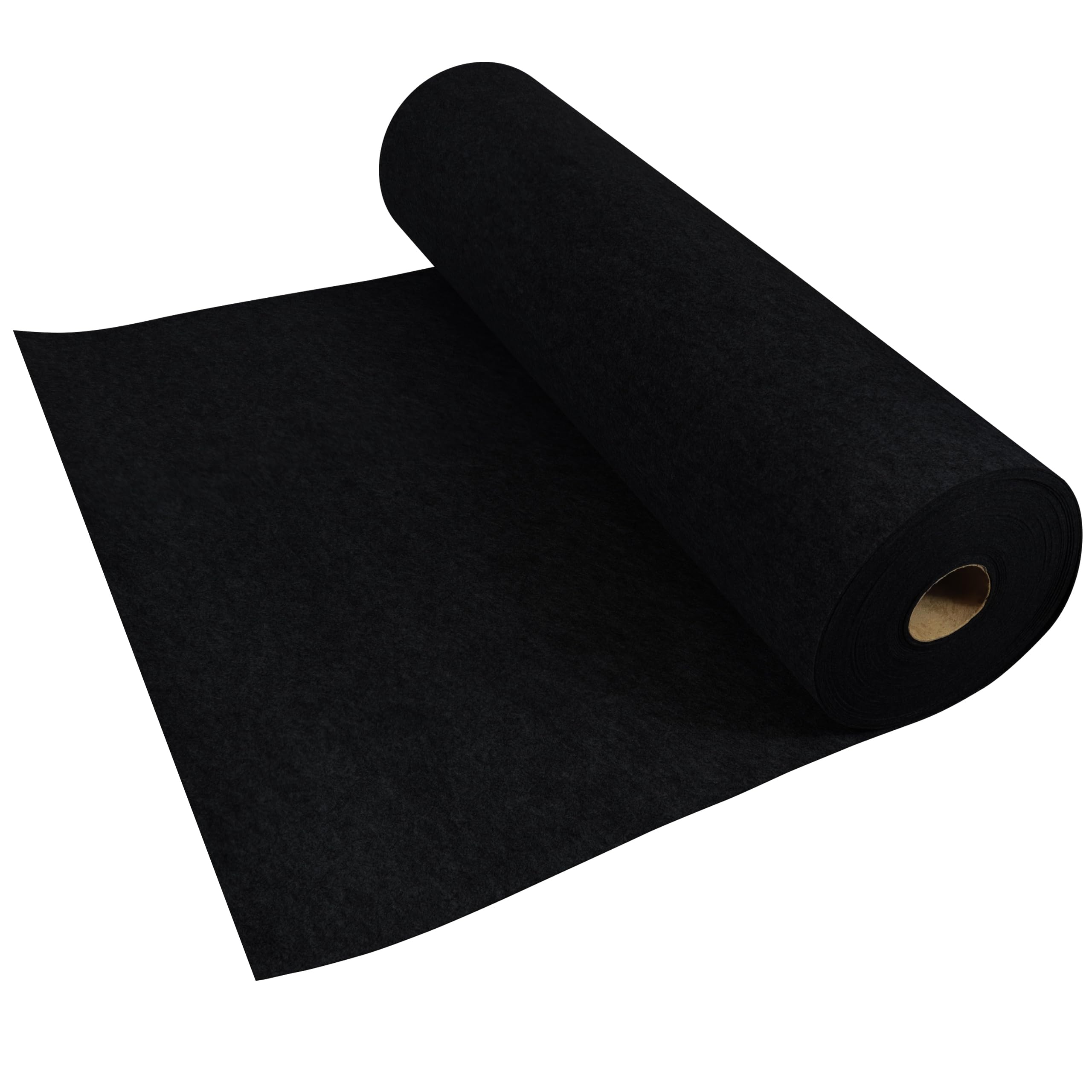 Filc samoprzylepny, sprzedawany na metry, czarny, 100 cm x 5 m rolka (grubość 3 mm) - rolka filcowa do majsterkowania, przycinania i ochrony przed zadrapaniami, filc do majsterkowania, mata