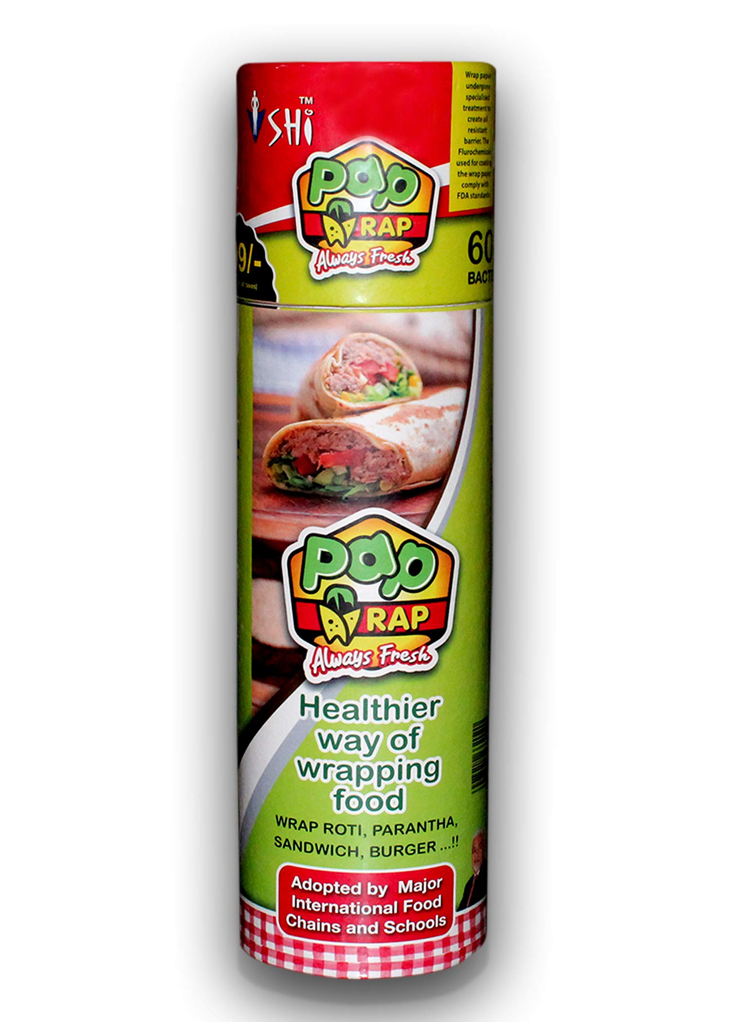 Pap Wrap Food Wrapping Paper for Wrapping Food and Keep Fresh Food Parchment Paper 72 Sheet in one Pack (Pack of 1)