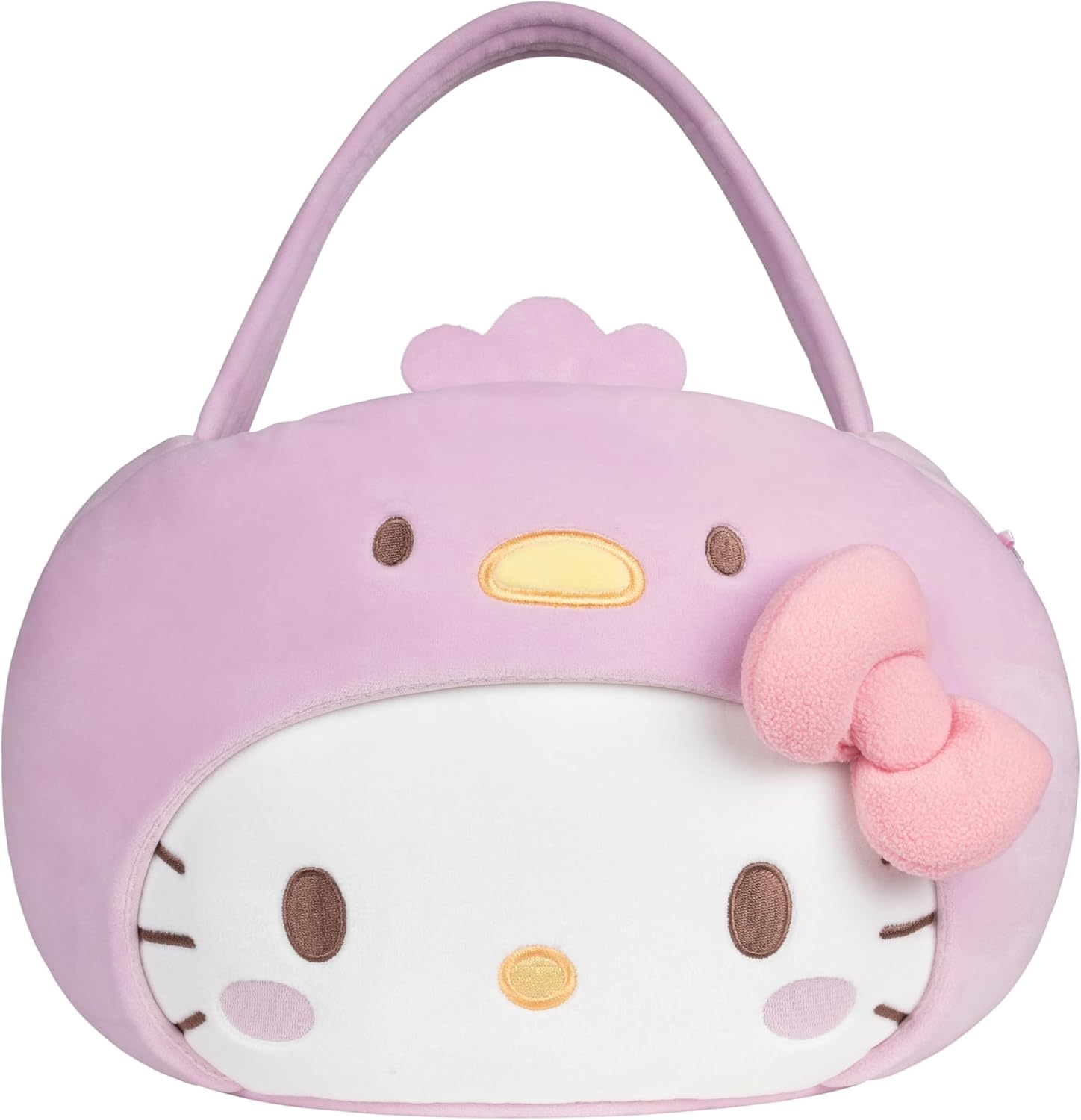 Jazwares Costume Play Hello Kitty and Friends Official Kuromi Heart Pail Accessory - 12-Inch Embroidered Treat Pail with Character Design and Carry Handle