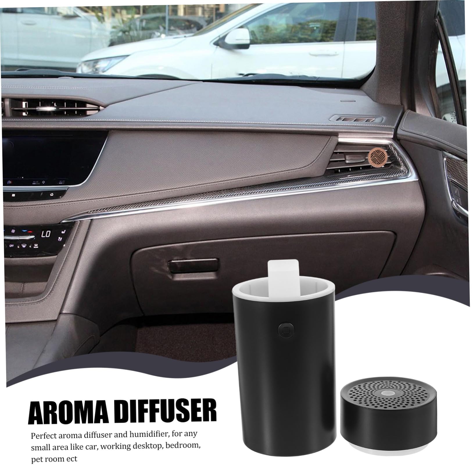 Diffusore Profumo Auto USB Mini Portatile Nero Umidificatore Compatto per Auto Scrivania e Camera Rilassante e Facile da Usare con Cavo USB