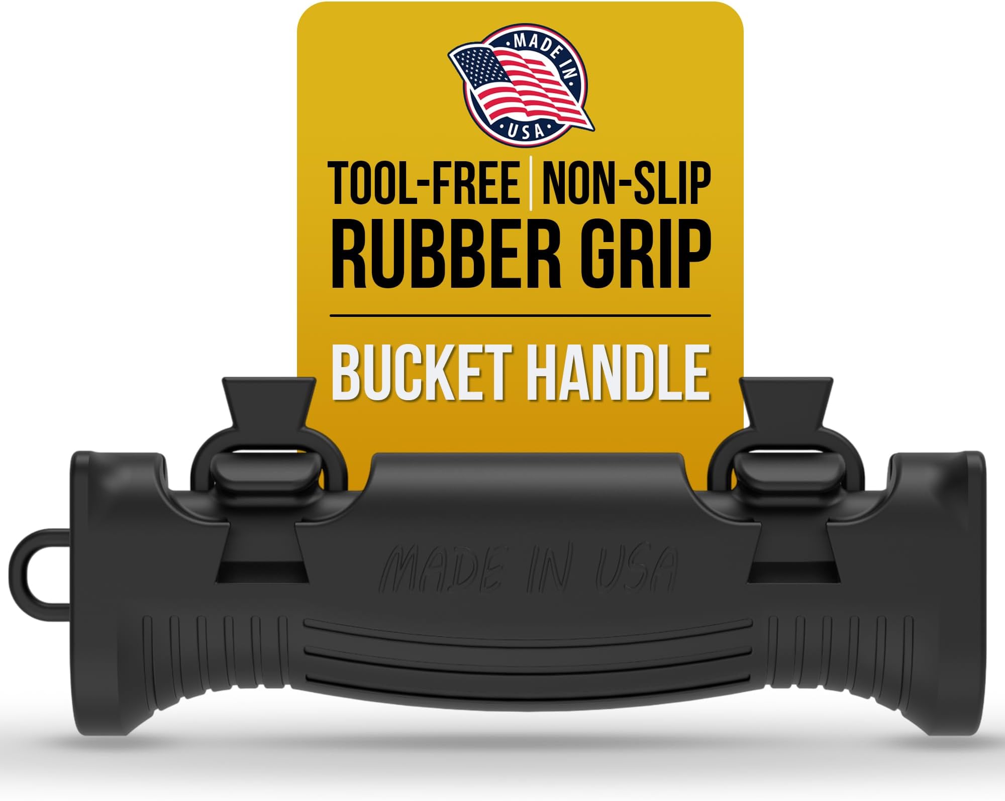HANDTEC Bucket Handle Grip - Ergonomic Rubber Handle Replacement for Construction, Farming, Gardening & DIY Projects - Non-Slip & Durable - Made in USA - Pack of 1 (4.75 x 1.5 Inches)