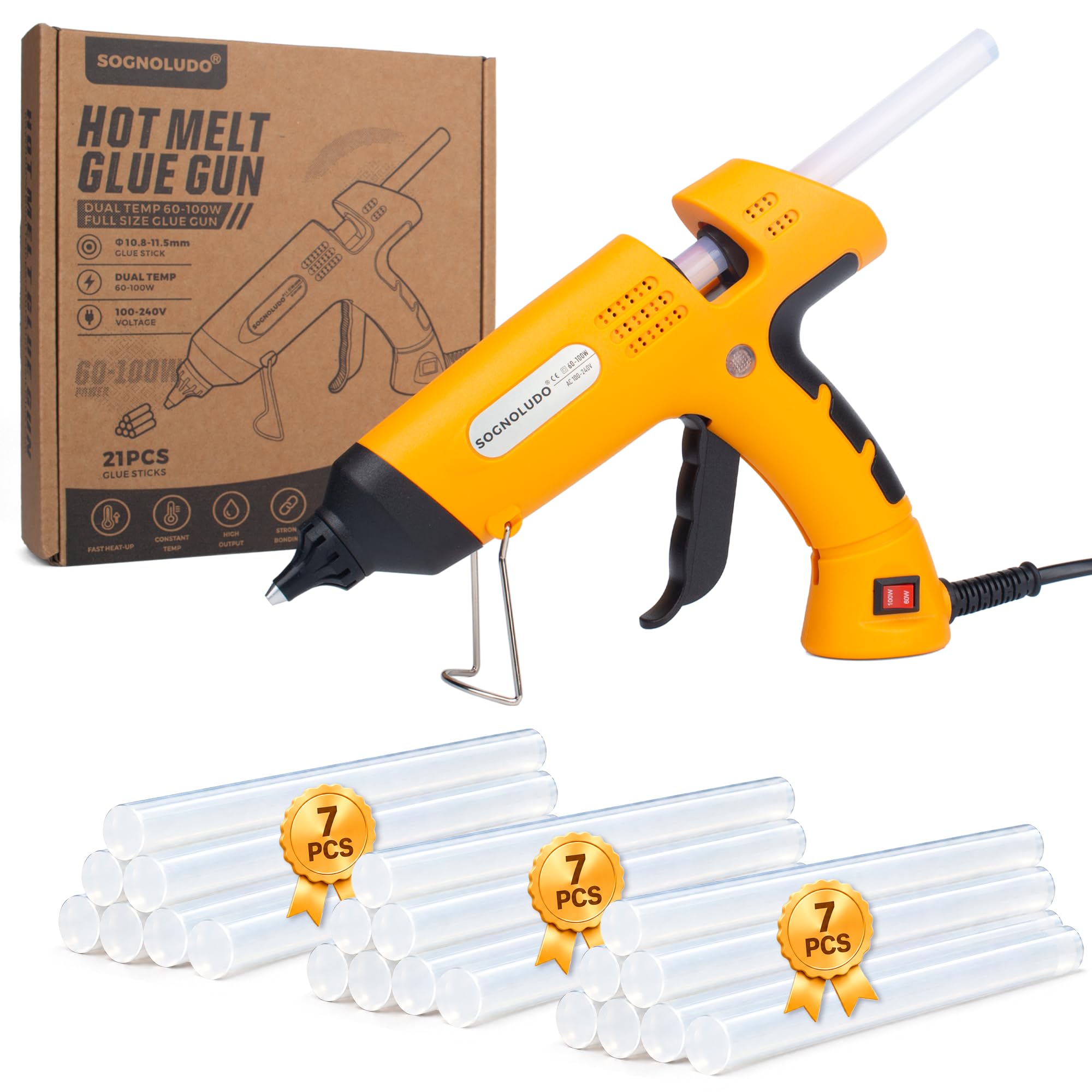Hot Glue Gun Kit - 60W/100W Dual Power -1
